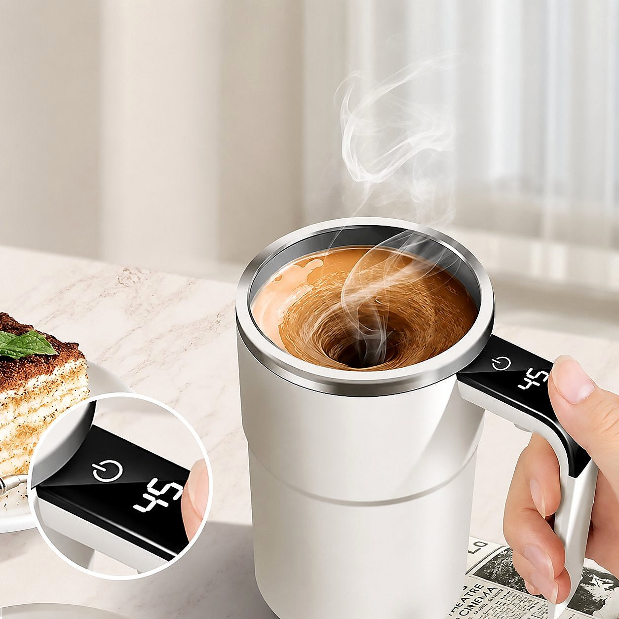 Smart Mug Mixer — Self-Stirring Coffee Cup